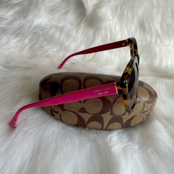 Coach tortoise fucsia sunglasses - Picture 8 of 9